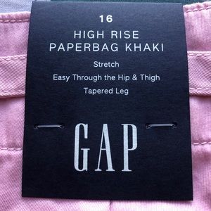 GAP High rise paper bag pant pink color